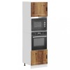 Dulap Cuptor Gossi 2 buc Porto Lemn Vechi 60x57x207cm Lemn Prelucrat Maro Gri Alb Negru Stejar Sonoma