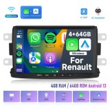 Navigatie Android dedicata Dacia Logan, Duster, Spring, Lodgy, Sandero, Renault Captur, Symbol, 8&Prime; IPS Touchscreen, 4GB RAM, 64GB ROM, Quad Core, Carp