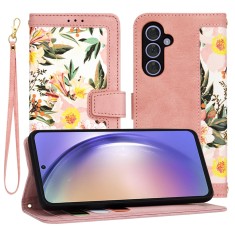 Husa personalizata fete Samsung Galaxy A54 Techsuit FlipCraft, roz foto