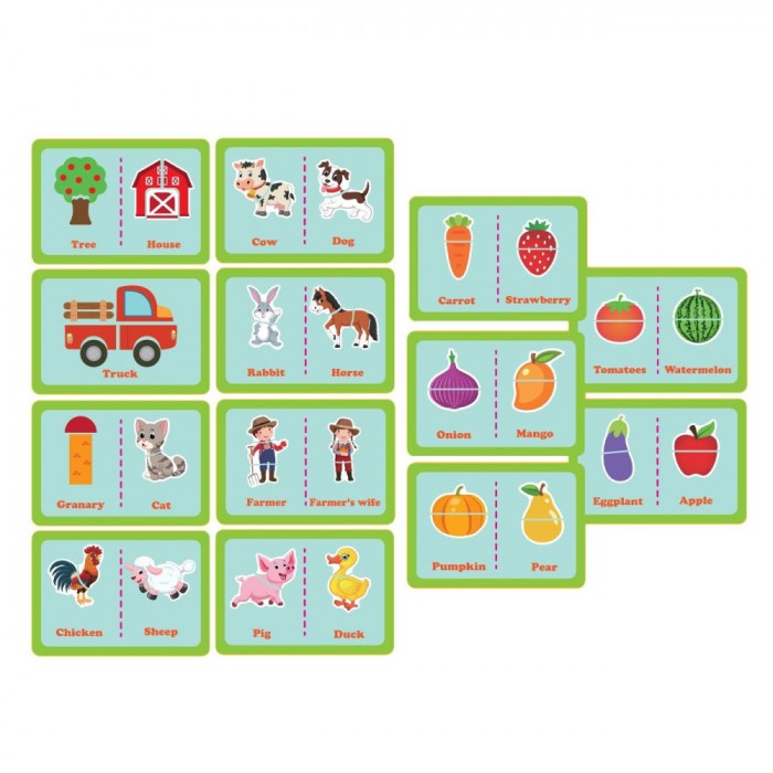 Carte cu animale de ferma, Magnetic
