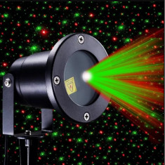 Proiector laser craciun exterior profesional, telecomanda, metal inoxidabil,