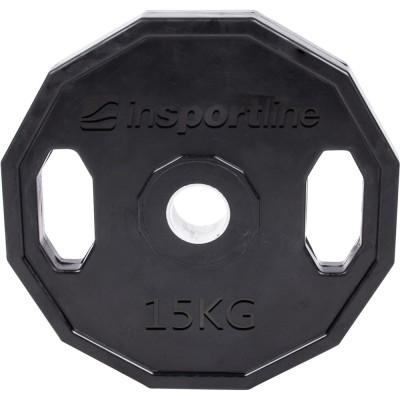 Greutate cauciucata 15kg/51mm inSPORTline Ruberton FitLine Training foto
