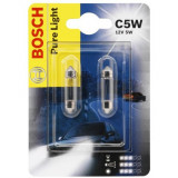 Set 2 becuri C5W, 5W, Bosch