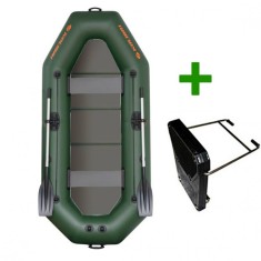 Barca Kolibri K-280TP verde - podea solida + suport motor foto