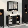 VidaXL Dulap pentru Chiuveta de Baie Stejar negru 80 x 33 x 60 cm 883639