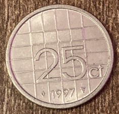 C50 - Moneda foarte veche - Olanda - 25 centi - 1997