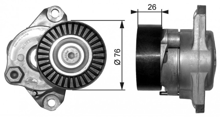 Gates T38319 Rola intinzator, curea de transmisie pentru Mercedes G C SL E Vito CLS Sprinter - RESIGILAT