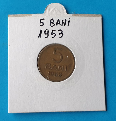 Moneda Republica Populara Romana 5 Bani 1953 - stare foarte buna foto