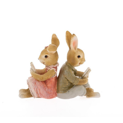 Figurina Easter Bunny Couple 11 cm x 4 cm x 10 cm foto