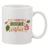 Cana alba personalizata 'My favorite color is October', INOVATIX&reg;. 330ml