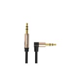 Cablu audio Vention Jack 3,5 mm Aux tata la tata in unghi de 90 de grade-Lungime 1.5 Metri-Culoare Alb