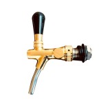 Robinet de bere aurit, robinet piston auto&icirc;nchizător, filet 55 mm, cu rozetă