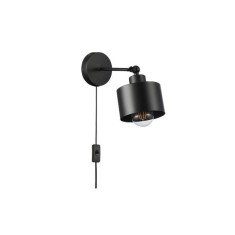 Aplica LED cu intrerupator, montare pe perete, 1 soclu E27, negru