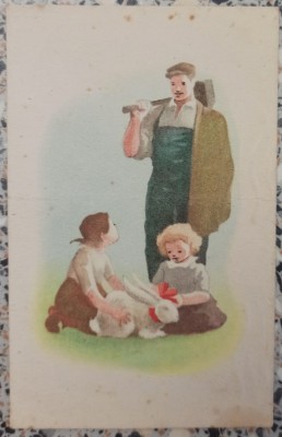 Felicitare tip CP cu tema muncitoreasca, RPR foto