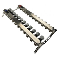 Distribuitor Inox 1&quot; Roval Tur-Retur cu 5, 6, 7, 8, 9, 10, 11 si 12 Circuite Pentru Radiatoare Calorifere