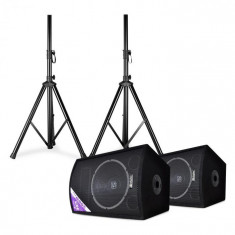 Skytec SL12, pereche de boxe cu trepiede, woofer de 12&amp;amp;quot;, 200 W/300 W foto