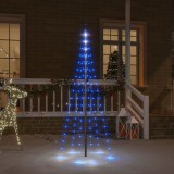VidaXL Brad de Crăciun pe catarg, 108 LED-uri, albastru, 180 cm