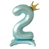 Balon cifra 2, 81 cm, Folie de aluminiu, Baieti, Albastru