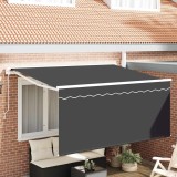 vidaXL Cortina Retractabilă Dungi Antracit 300 x 200 cm țesătură 3329511