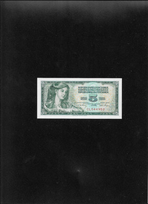 Iugoslavia 5 dinara dinari 1968 seria044953 aunc foto