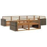vidaXL Set de canapele de exterior 7 pcs natural 3383487