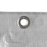 Prelată schelă albă 1,10 x 10 m, 150 g/m&sup2; - HDPE cu acoperire LDPE, rezistentă și impermeabilă pentru șantiere