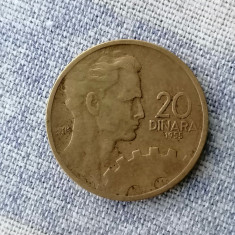 MONEDA-20 DINARI 1955 - IUGOSLAVIA