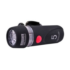 Lanterna pentru bicicleta, 5 LED, Negru, ATU-088713