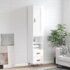 VidaXL Dulap &icirc;nalt, alb extralucios, 34,5x34x180 cm, lemn prelucrat 3200235