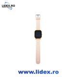 Smartwatch Bluetooth PowerLocus, Full Touch 1.4inch Display, Auriu