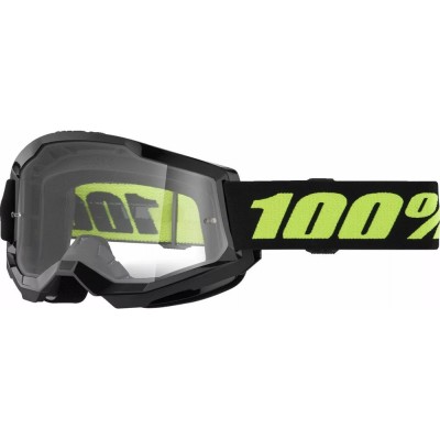 Ochelari cross/enduro/atv 100% Strata 2 Solar Eclipse verde fluo/negru foto
