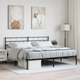 VidaXL Cadru de pat metalic cu tăblie, negru, 180x200 cm 355663
