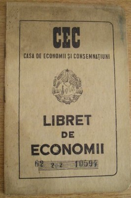 QW13 4 - 1956 - Libret de economii - Casa de economii si consemnatiuni - CEC foto