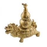 Statueta Feng Shui din rasina cu Broasca Testoasa Dragon cu Wu Lou,