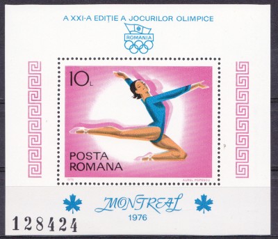 TSV % - 1976 LP 914 J.O. DE VARA, MONTREAL, COLITA DANTELATA, MNH/** LUX foto