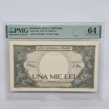 Bancnota 1000 Lei 1941 UNC Gradata PMG 64, Romania, Bancnote Romanesti, Colectie Numismatica