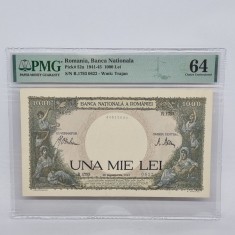 BANCNOTA UNC 1000 LEI 1941 GRADATA PMG 64