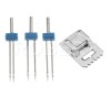 Set Picioruș + 3 Ace Duble Nervuri 2/3/4mm, Compatibil Singer Brother, Accesorii Mașină Cusut, Transport Gratuit