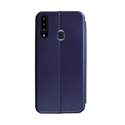 Husa Book OC Piele Ecologica pentru Samsung Galaxy A20s Bulk Albastru foto