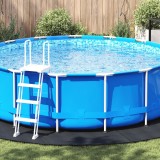 Capac Piscina Rotund vidaXL Negru &Oslash; 458cm Plastic Protectie UV Rezistent Intemperii