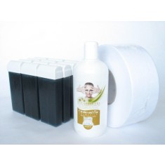 Set 12 Rezerve Ceară cu Azulena + Ulei și H&acirc;rtie &ndash; Calmarea Pielii Sensibile