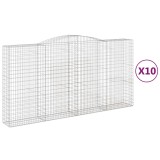 Cumpara ieftin Cosuri gabion arcuite, 10 buc 400x50x200/220cm, fier galvanizat