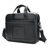 Cumpara ieftin Geanta laptop 15&#039;, BUSY LDY&amp;GTM&reg; Profu&#039;, piele naturala, unisex, de umar, de mana, neagra