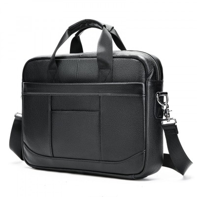 Geanta laptop 15&amp;#039;, BUSY LDY&amp;amp;GTM&amp;reg; Profu&amp;#039;, piele naturala, unisex, de umar, de mana, neagra foto