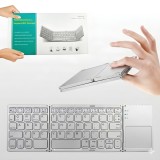 Cumpara ieftin Tastatura pliabila SpectrumPoint Wireless Bluetooth Touchpad Argintiu Compatibila Windows Android iOS Smart TV