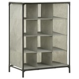 Cumpara ieftin Pantofar, gri, 55x36x76 cm, material textil nețesut și oțel