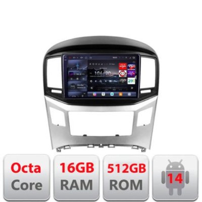 Navigatie Hyundai H1 Starex 2016- Edotec Kit-H1 8 core QLED 2K 16+512 360 Android Waze USB Navigatie Internet Youtube Radio CarStore Technology foto