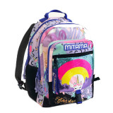 Ghiozdan Scolar Mitama, model Unicorn, Ergonomic, 28 l, Impermeabil, 44x31x18 cm, Multicolor