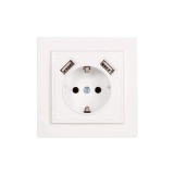 Priza Schuko 2xUSB ST