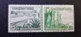Germania / Deutsches Reich 1937 Pereche Orizontală "Winterhilfswerk &amp; Ambarcațiuni" (6+4 Rpf Albastru-Verde &amp; 5+3 Rpf Verde) MNH / Neshampilat - CKL2